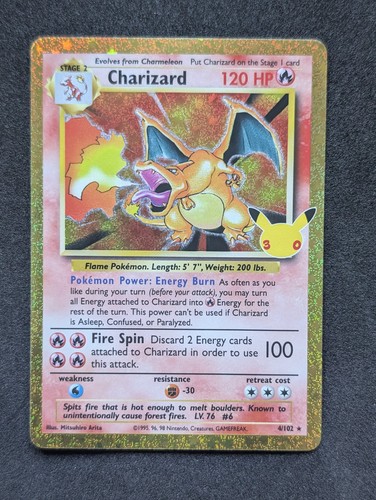 Pokemon charizard 102 30th - pokemon,