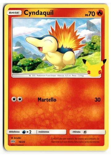 Pokémon cyndaquil 010 025 - cyndaquil, 010/025